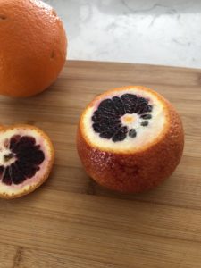 blood orange with ends cut off